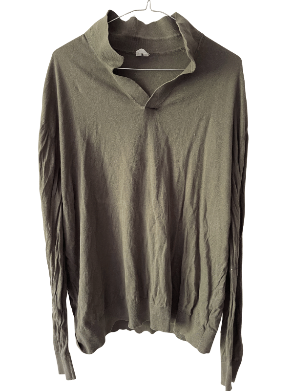Arket Olive Green Collar Knit (XL)