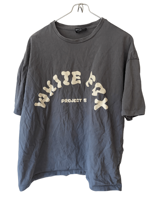 White Fox Boutique "Project 5" Oversized Graphic Tee, Size S/M