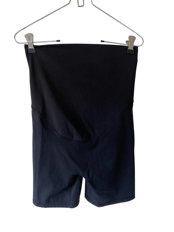 Emamaco Black Maternity Support Bike Shorts, Size Small