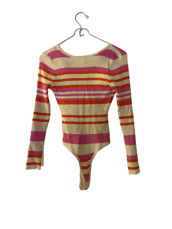 Loavies Striped Ribbed Bodysuit (XS)