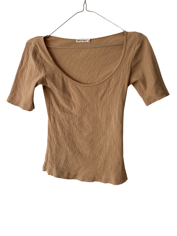 Bread & Boxers Ribbed Scoop-Neck Top