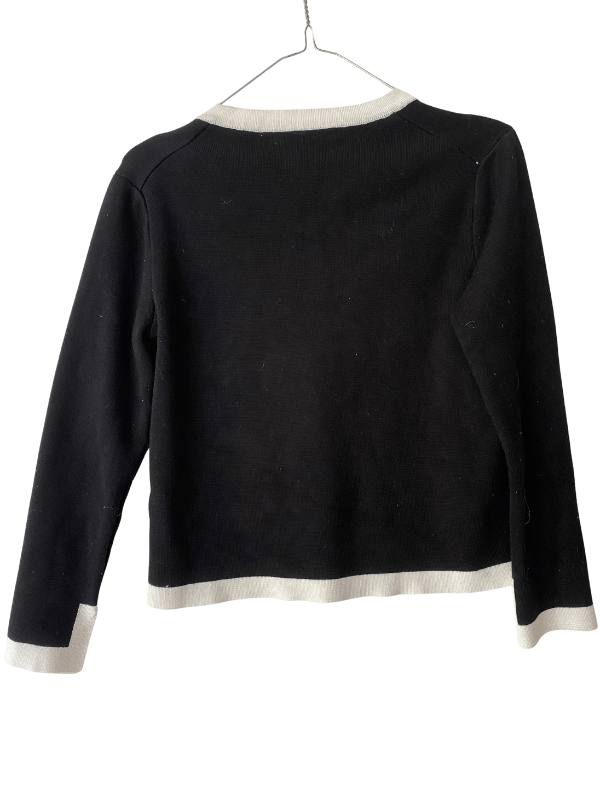 Zara Knit Contrast Trim Cardigan (M)