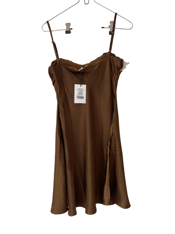 Showpo Chanaye Ruched Bust Satin Cami Mini Dress (AU 8)