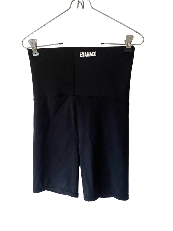 Emamaco Black Maternity Support Bike Shorts, Size Small