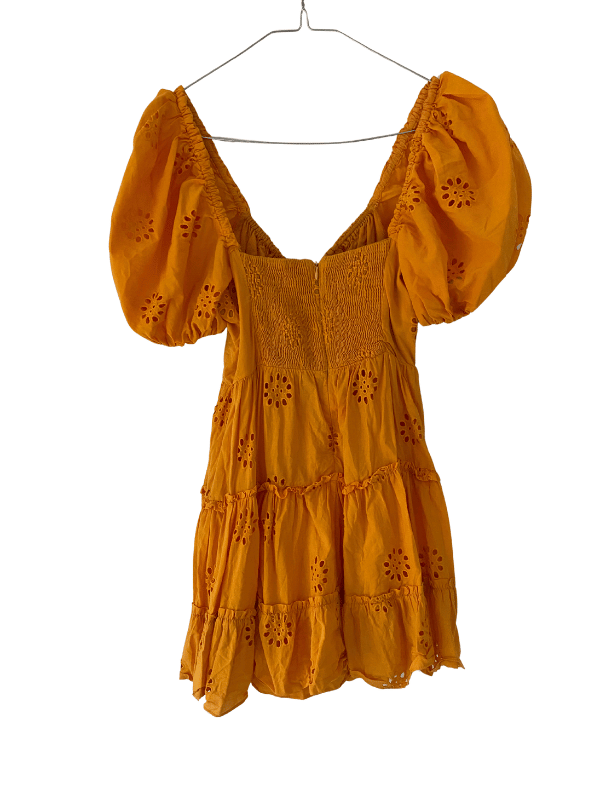 ZARA Broderie Puff-Sleeve Mini Dress