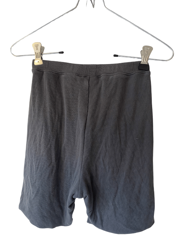 White Fox Boutique Charcoal Ribbed Bike Shorts, Size S