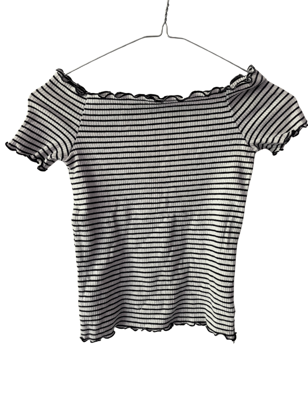 Glassons Striped Ribbed Off-Shoulder Top