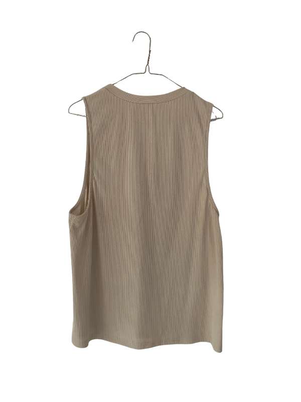 Girl and the Sun Ribbed Button-Front Vest Top