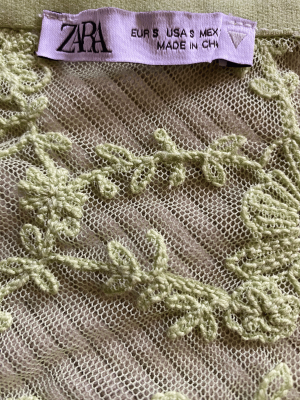 Zara Lace Corset Top – Olive Green (S)