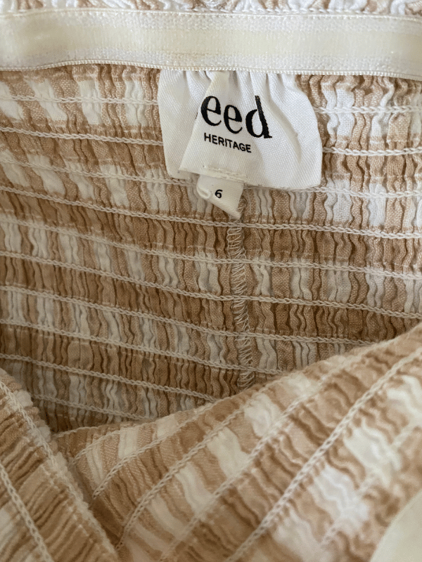 Seed Heritage Gingham Smocked Midi Dress