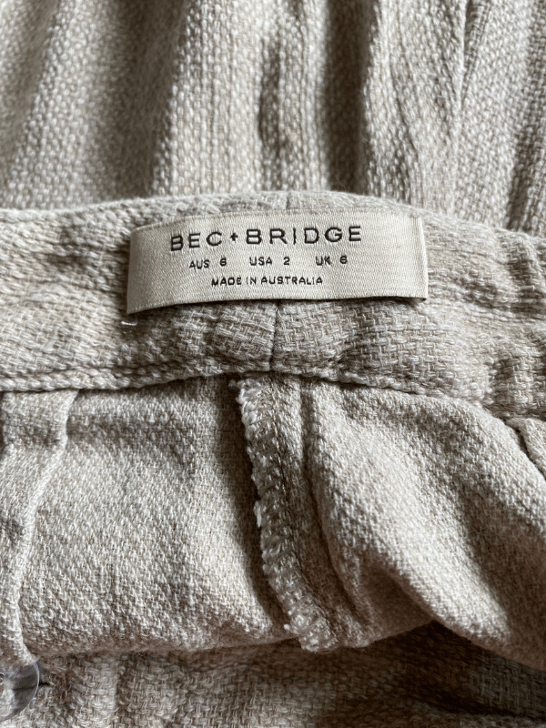 Bec + Bridge Textured Cotton Tailored Shorts (AU 6)