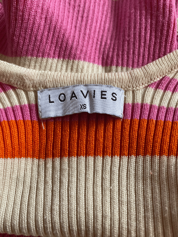 Loavies Striped Ribbed Bodysuit (XS)