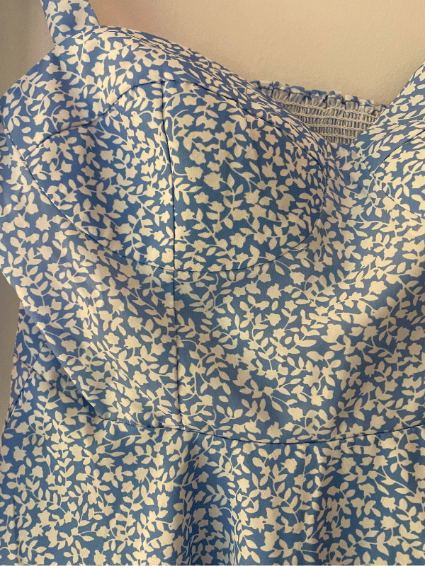 Showpo Blue Floral Tie-Strap Mini Dress (AU 8)