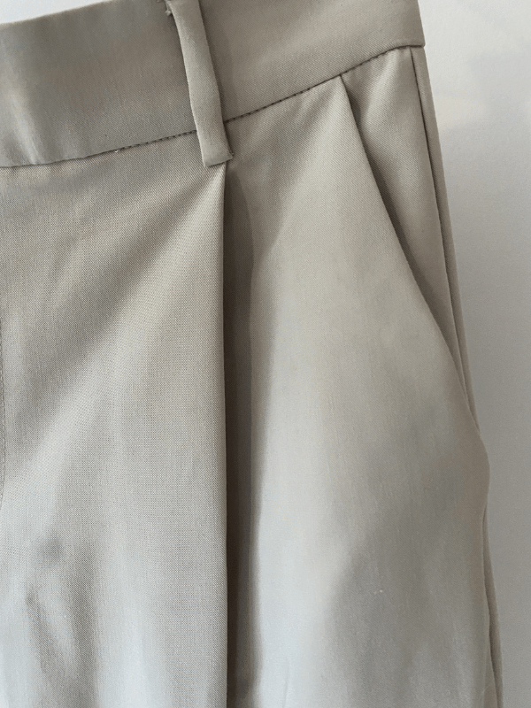 Zara Beige Pleated Wide-Leg Trousers, Size M