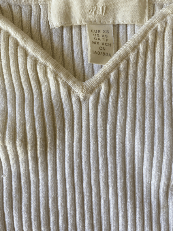 H&M Ribbed Knit Crop Tank