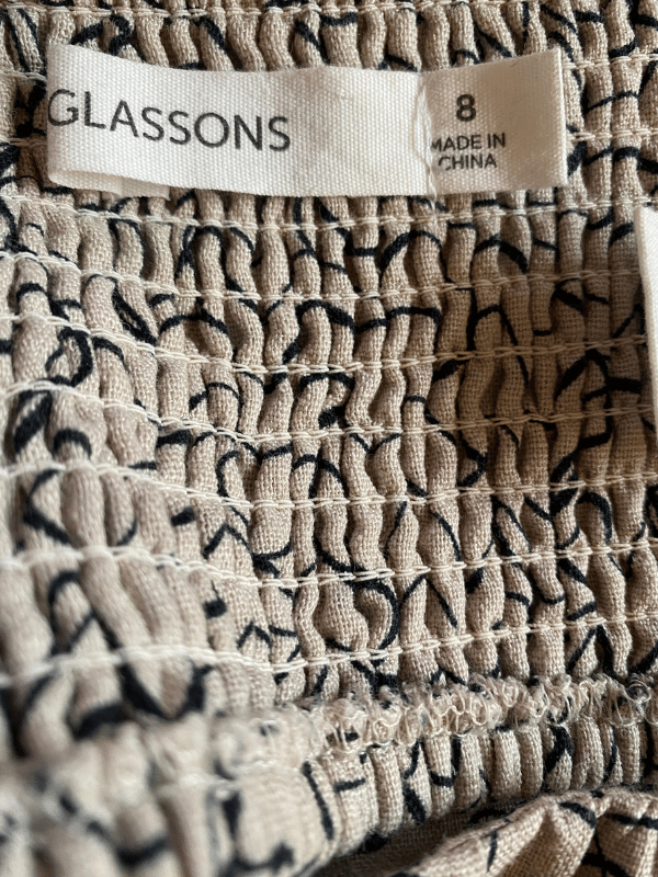 Glassons Abstract Print Shirred Bandeau Top (8)