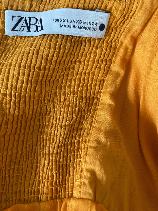 ZARA Broderie Puff-Sleeve Mini Dress