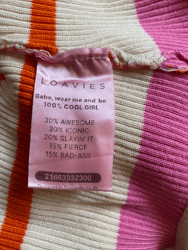 Loavies Striped Ribbed Bodysuit (XS)