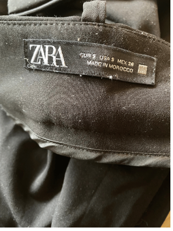 Zara Tailored Black Slim-Leg Trousers (S)