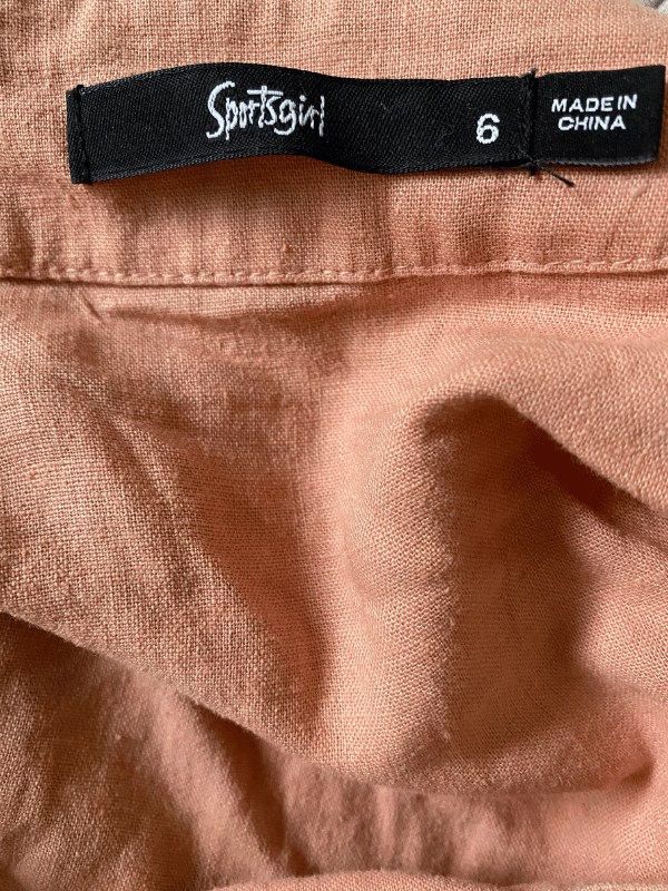 Sportsgirl Linen Blend Wrap Skirt in Terracotta