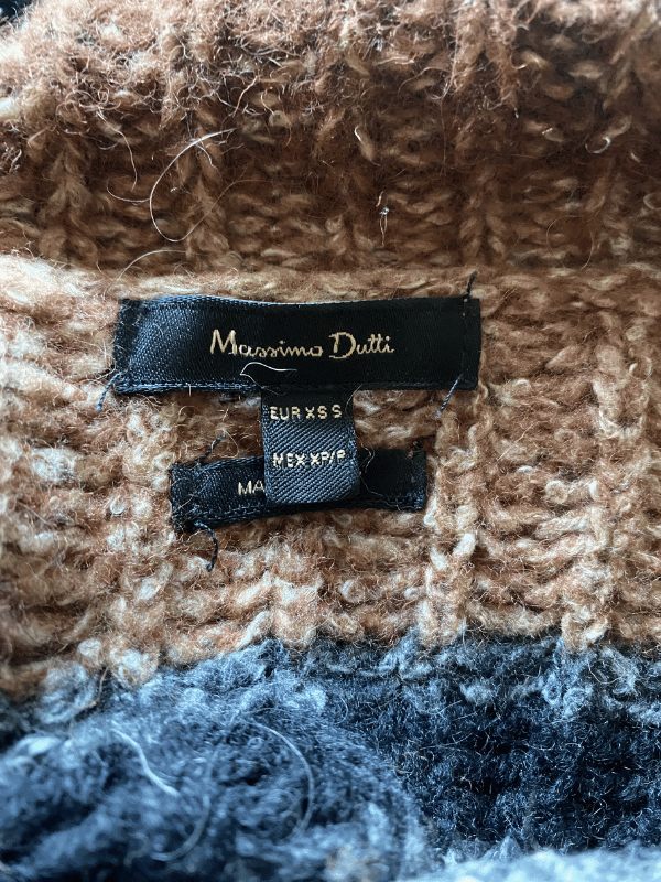 Massimo Dutti Striped Chunky Knit Jumper, Size XS/S
