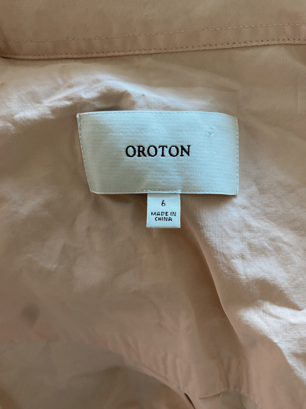 Oroton Blush Pink Cotton Button-Up Shirt