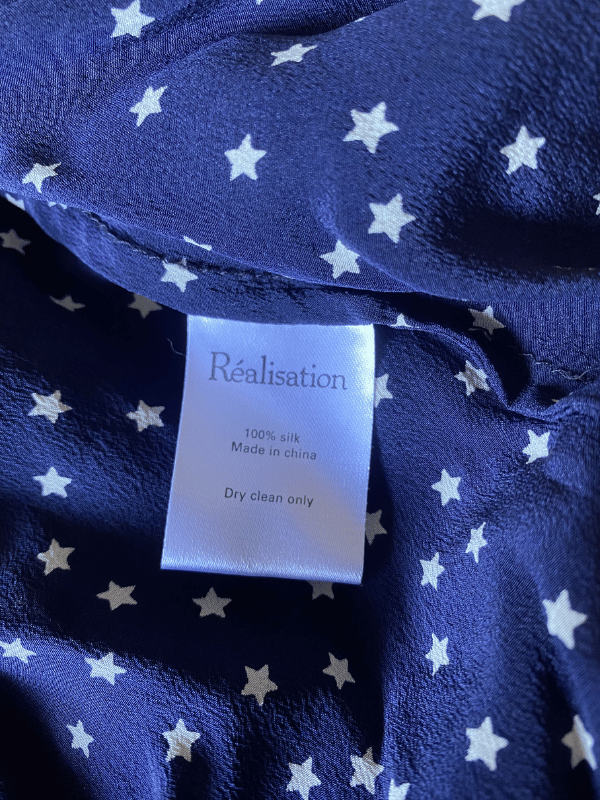 Réalisation Par "Alexandra" Star Struck Silk Wrap Dress, Size XXS
