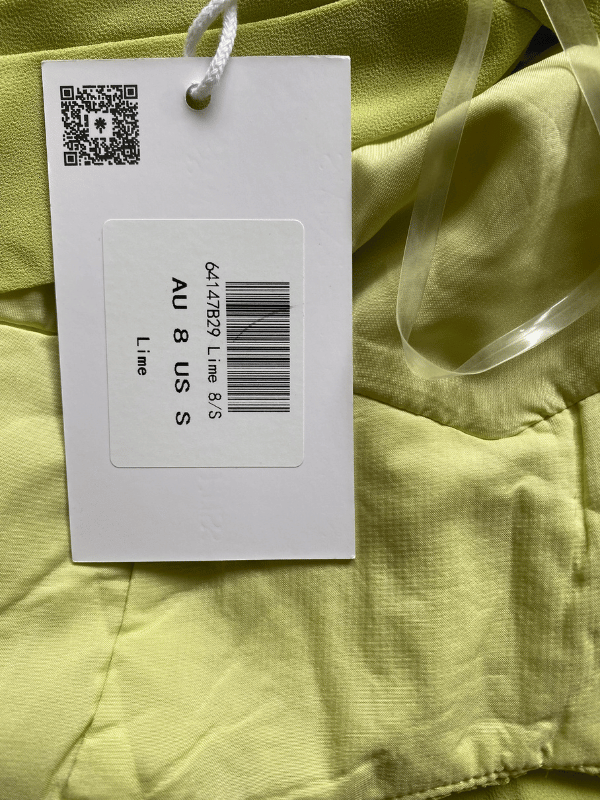 Saints & Secrets Lime Chiffon Mini Dress (AU 8)