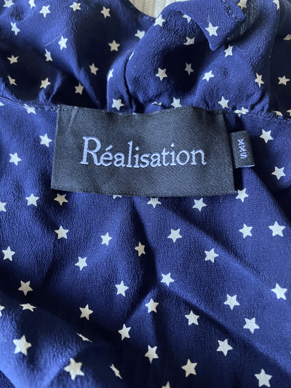 Réalisation Par "Alexandra" Star Struck Silk Wrap Dress, Size XXS