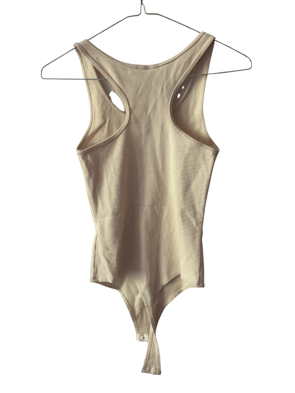H&M Ribbed Beige Bodysuit