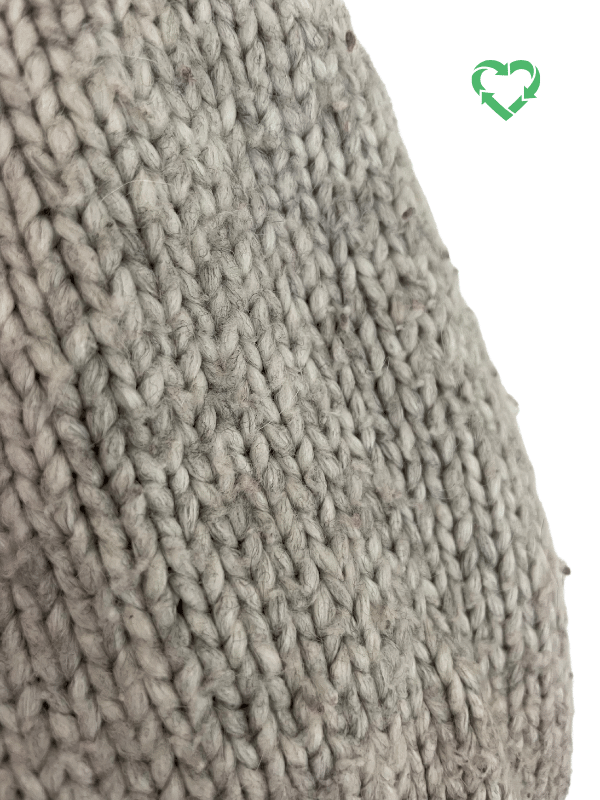 Chunky Grey Knit Turtleneck Jumper